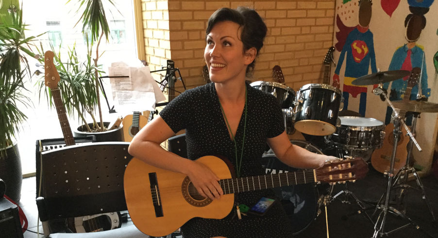 Elvy øver til konserten