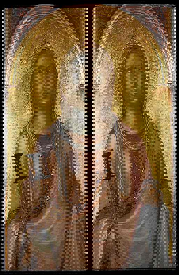 St. Lucia malt av Niccolò di Segna (ca. 1340). Tilhører: Walters Art Museum, tilgjengelig som offentlig eiendom (public domain).