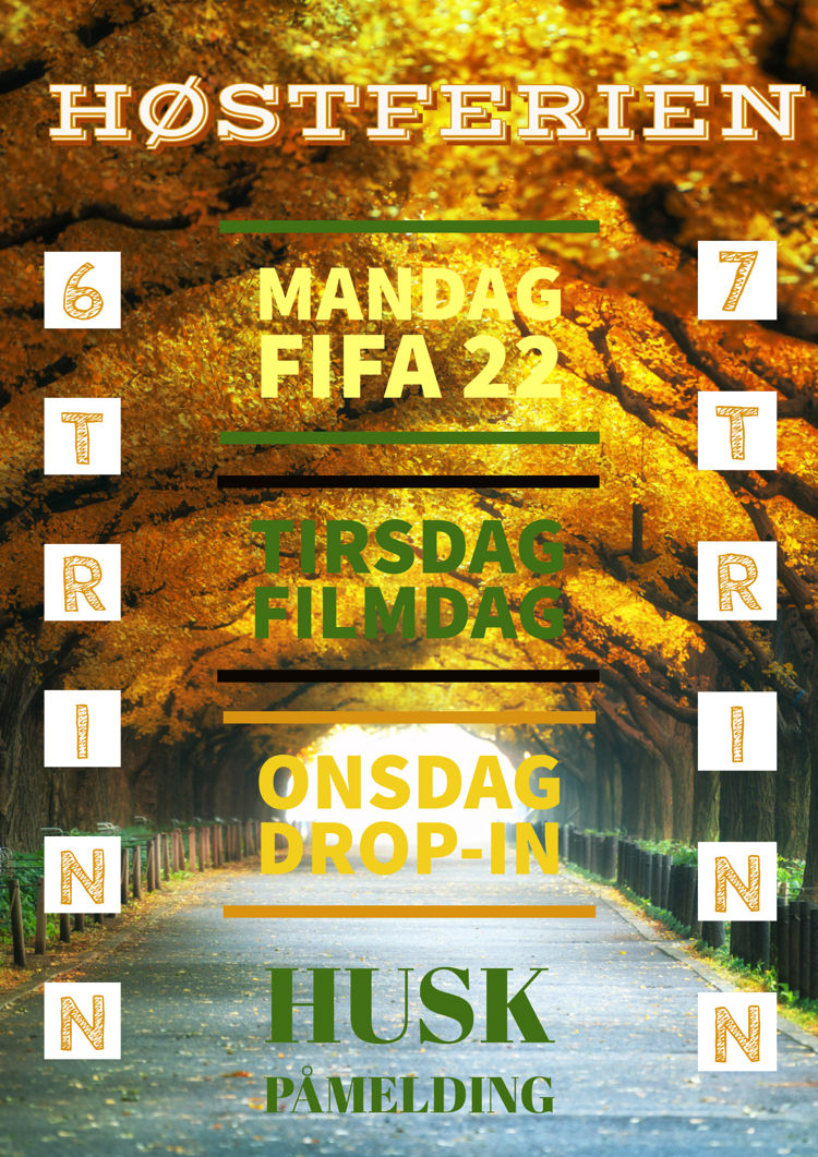Program for høstferien for 5.-7.trinn